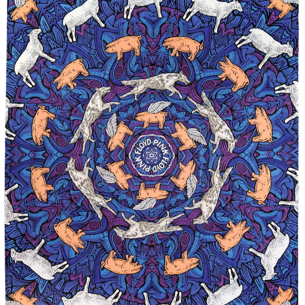Pink Floyd 3D Animals Tapestry ~ 60" x 90" ~ w/Corner Loops ~ Brand New!